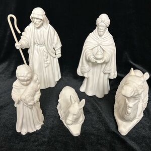 Avon 1980s Nativity Collectibles Wiseman Shepherd Camel Donkey Lil Shepherd Boy